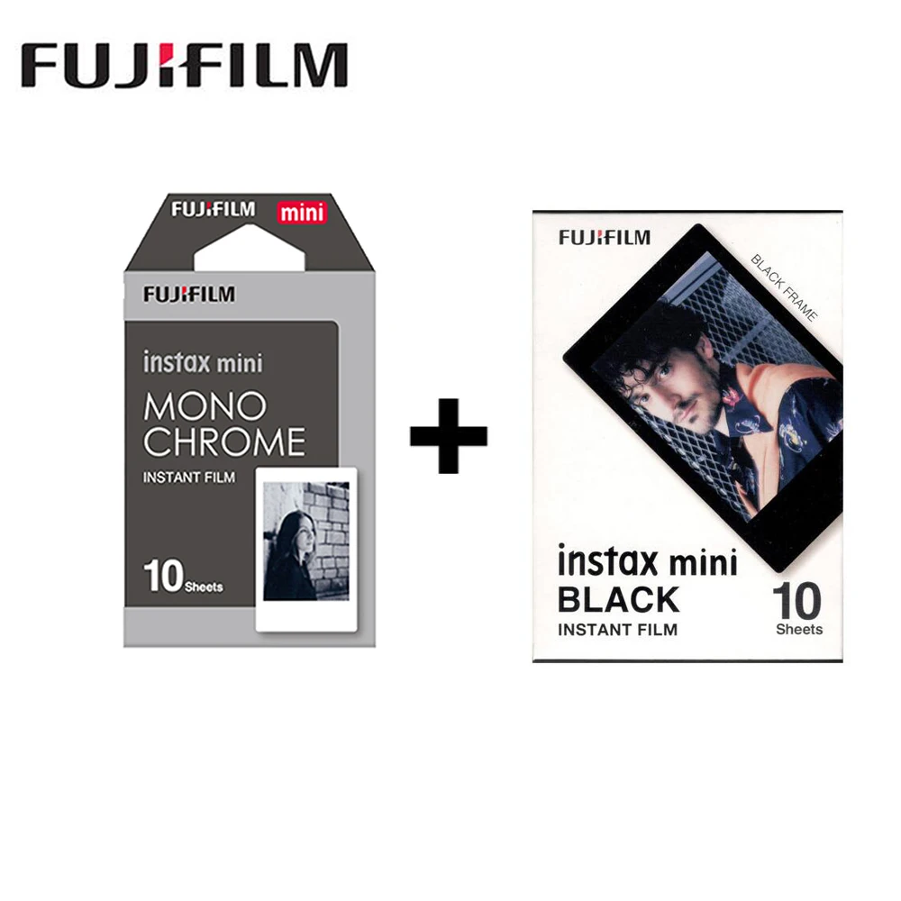 Монохромная пленка Fujifilm Instax Mini с черной рамкой 2 упаковки для Polaroid 8 7s 7 50s 50i 90 25 dw