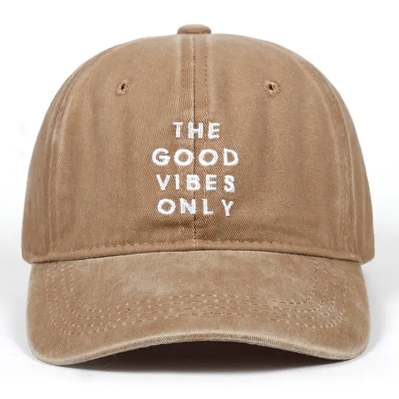 Мыть хлопок THE GOOD VIBES ONLY шляпа c вышивкой, для отца для Для мужчин Для женщин в стиле хип-хоп Snapback Кепки s папа Кепки бейсбольная кепка Bone Гаррос