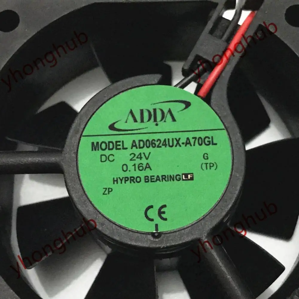 ADDA AD0624UX A70GL DC 24V 0.16A 60x60x25 мм 2 провод Сервер вентилятор охлаждения|Кулеры и системы