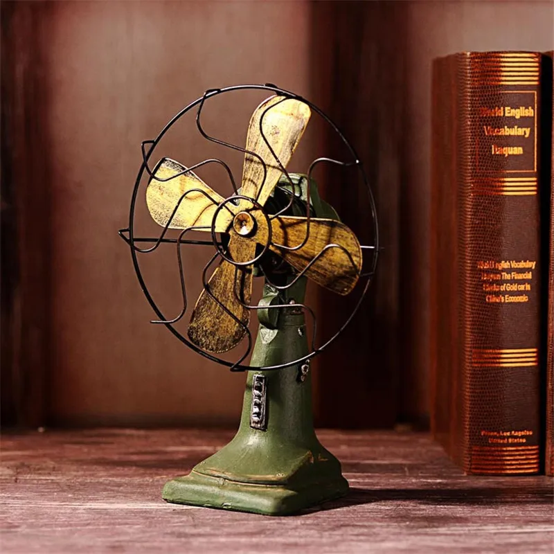 Винтаж Стиль Смола ремесло вентилятор Модель якоря на день рождения Настольный