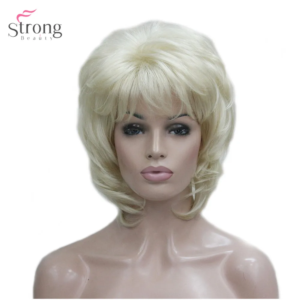 StrongBeauty женский синтетический парик короткие прямые пушистые парики из