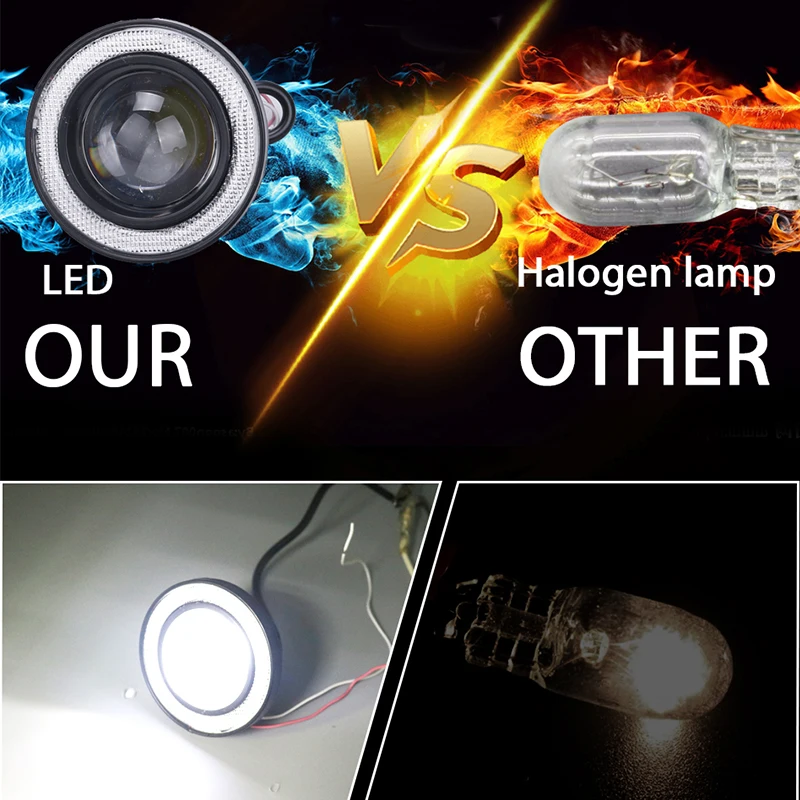 Автомобильные фары в сборе luces led para противотуманные проектор голубые ангельские