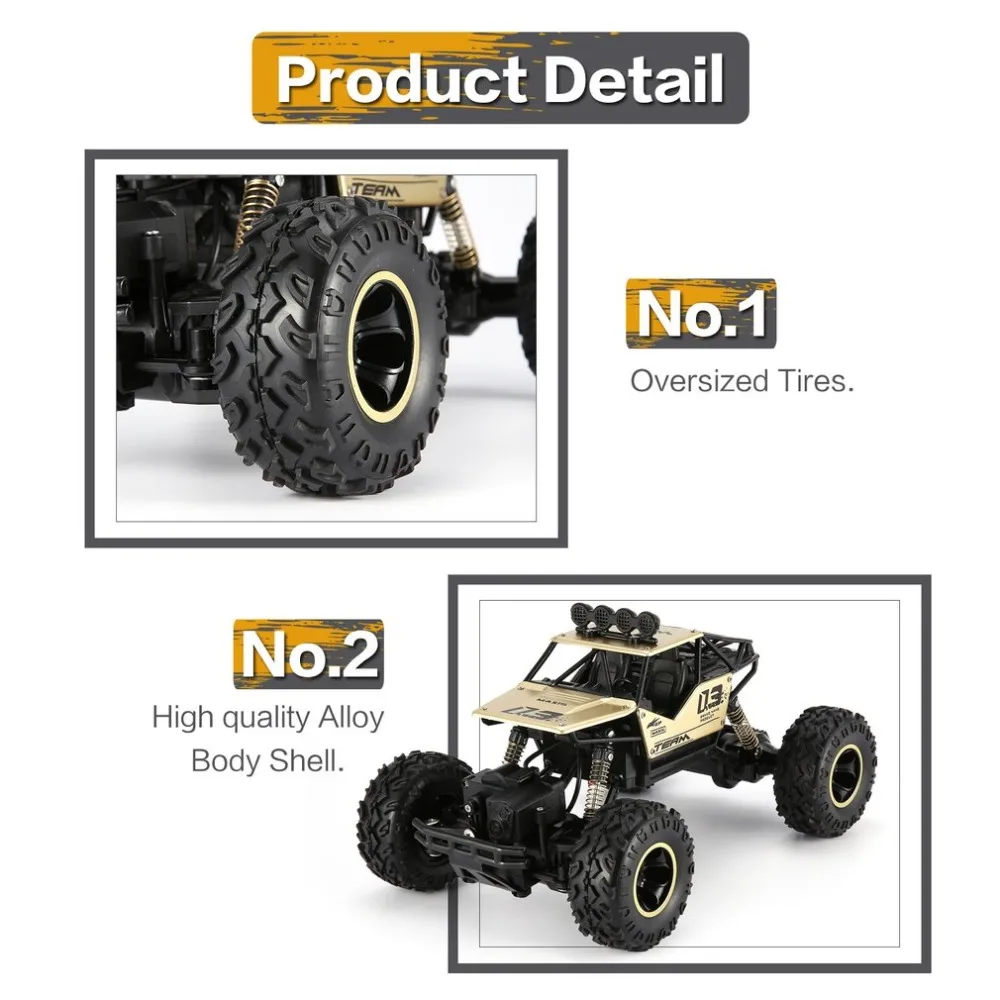 RC 1/16 2 4 GHz 4WD сплав корпус Рок Гусеничный двойной двигатель внедорожный пульт