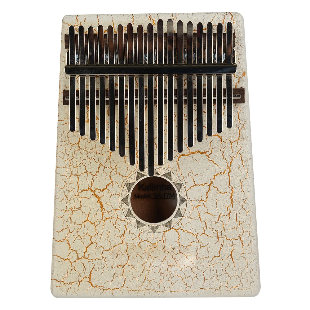 17 Key Kalimba Mbira Sanza портативная модная ледяная, с трещинами текстурой пальцев «пианино для больших пальцев» клавиатура Marimba деревянный музыкальный инструмент