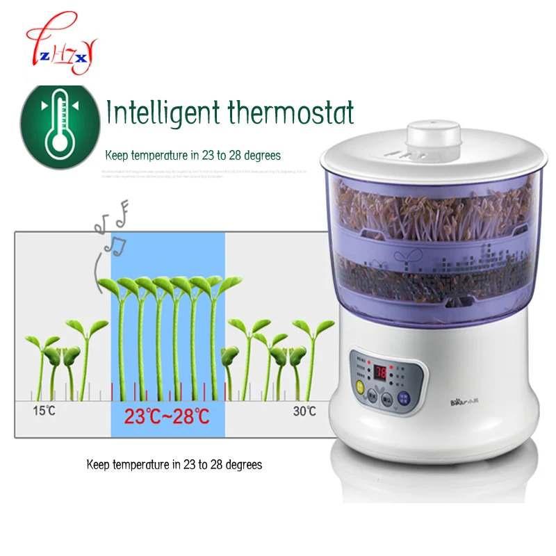 

Интеллектуальная автоматическая машина для проращивания бобов, термостат большой емкости, для выращивания семян фасоли, 220 В, 1 шт.