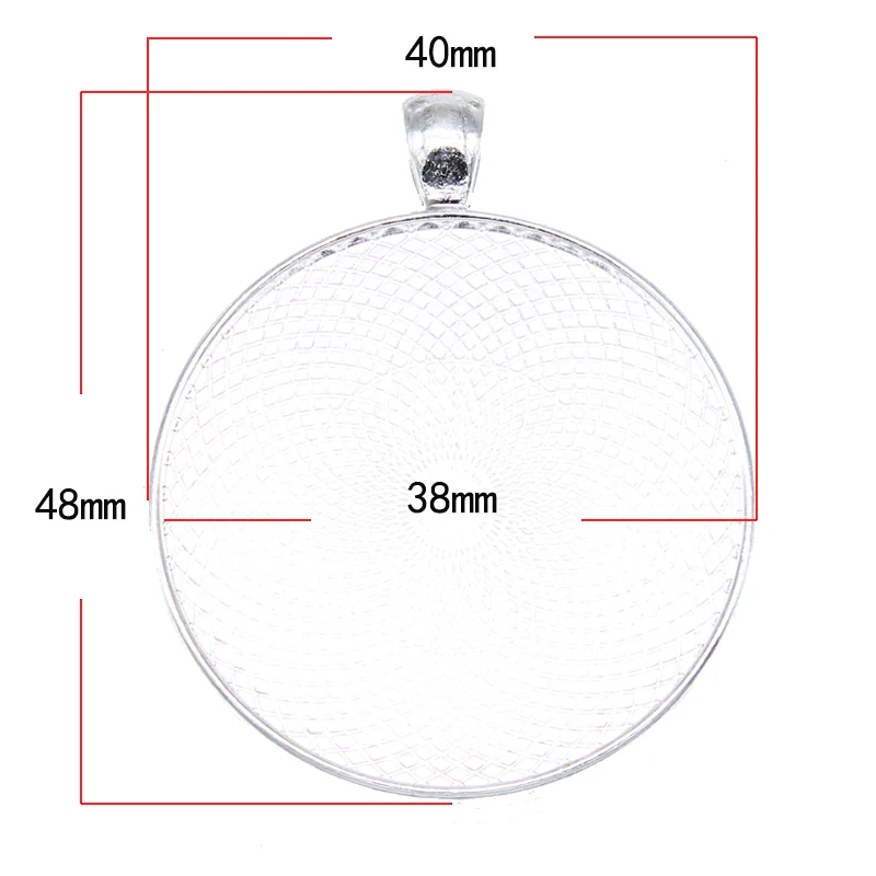 Ожерелье с подвеской в виде Розы 6 шт. 38 мм кабошон основа для камеи медная рамка