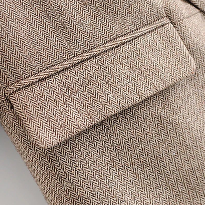 Женский Повседневный блейзер цвета хаки модная офисная куртка с v образным