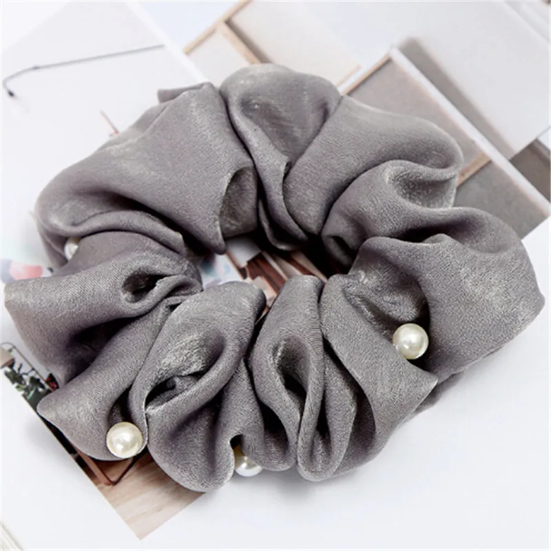 Модные женские туфли Scrunchies кольцо Упругие Hairbands обруч жемчужный приспособление для укладки волос в узлы волос аксессуары, очаровательный Инструменты для укладки