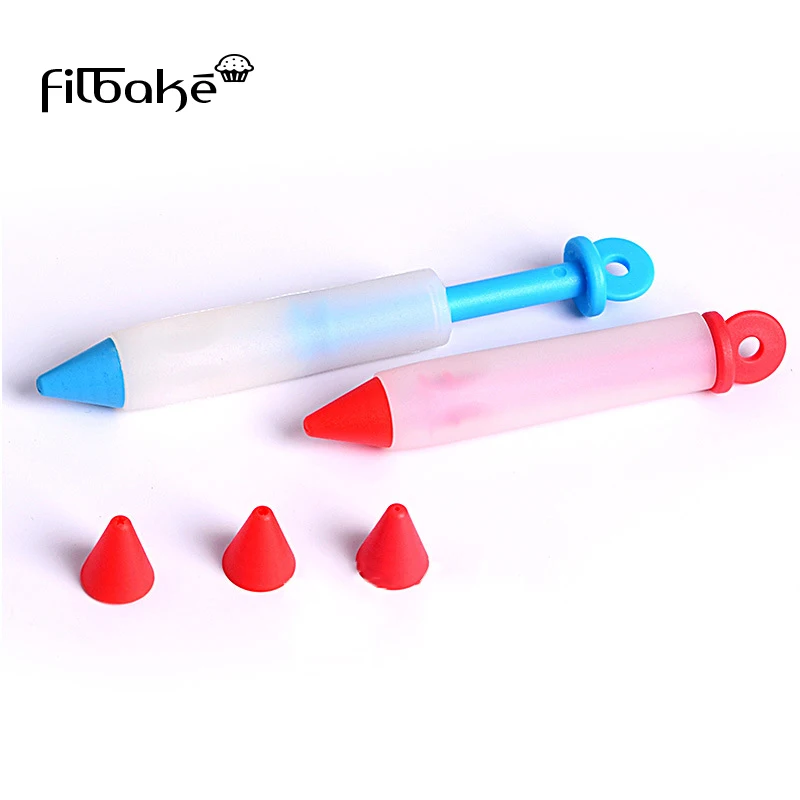 FILBAKE Silicone Food Writing 4 Head Flower Mouth Pen Cream Baking Biscuit Dessert Decoration Bakery Accessories Cake Mold | Дом и сад