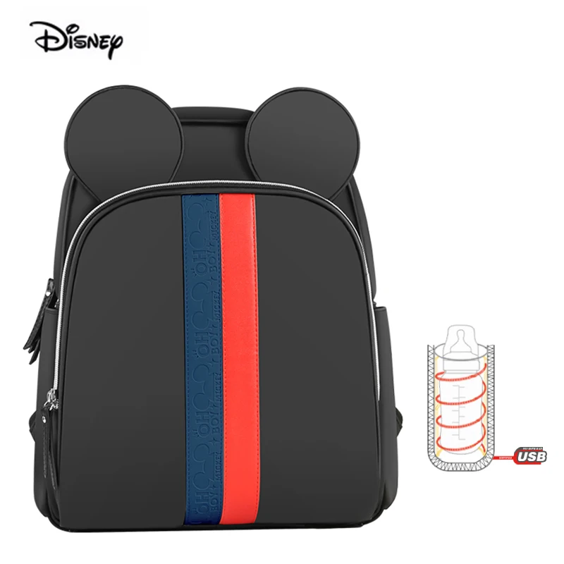 Photo Color Сумка для мамы disney, USB, подогрев бутылочек, Детский рюкзак, большая емкость, модный многофункциональный рюкзак для беременных, для путешествий, Минни - Цвет: Photo Color