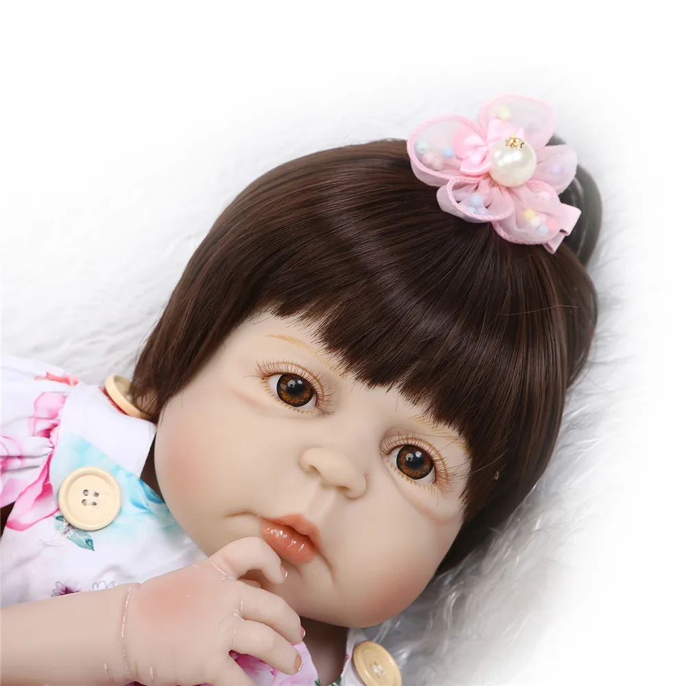 Игрушка для новорожденных куклы маленьких девочек 22 дюйма силиконовая кукла