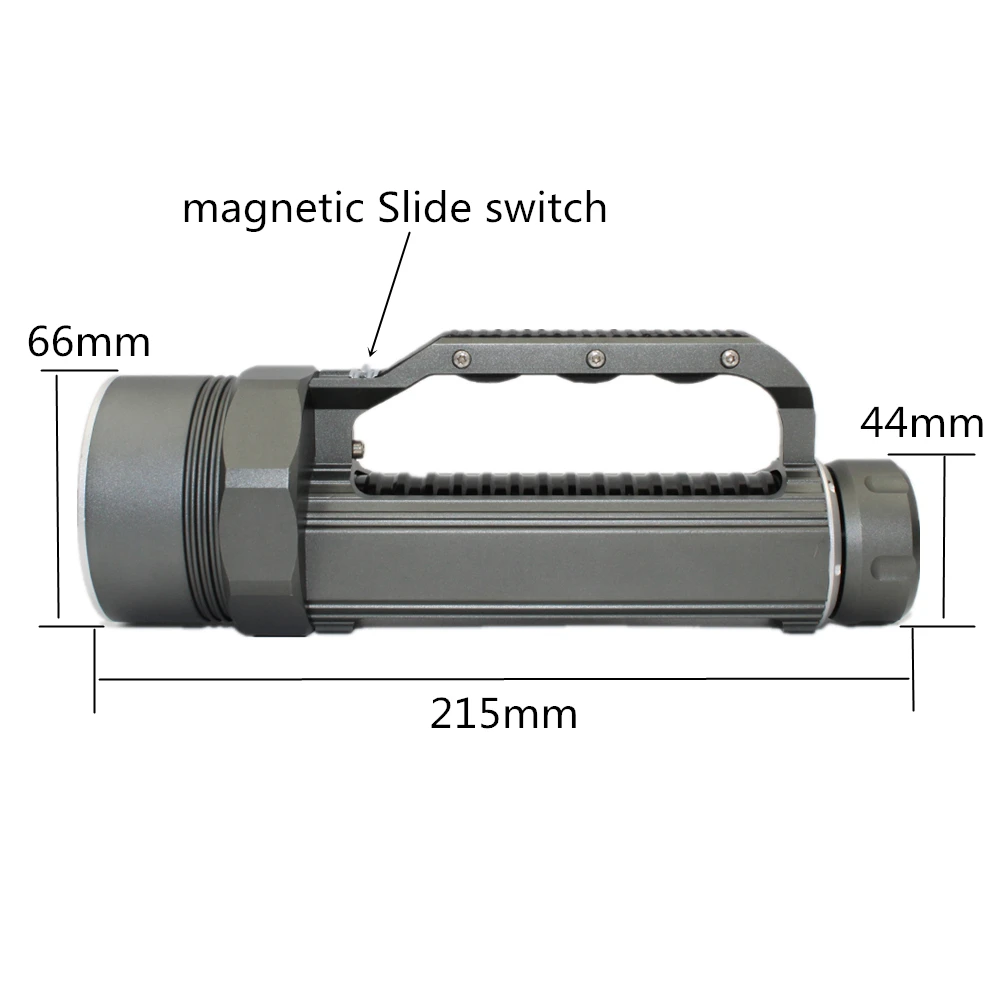 구매 전문 LED 다이빙 손전등 6 X XM-L2 7200 루멘 26650 토치 다이버 수중 사진 탐험 사냥