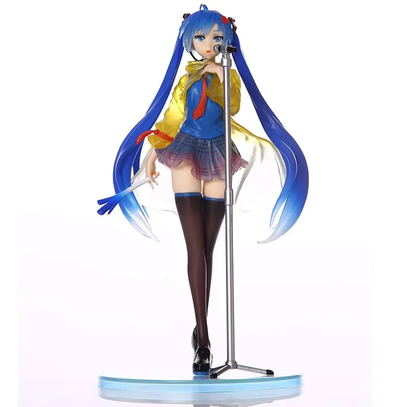 22 см японского аниме Рисунок пение дождь Мику Хацунэ ПВХ фигурку Nendoroid Petit Vocaloid