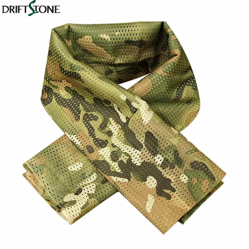 

Tactical Military camouflage Scarf Cool Airsoft Tactical Multifunctional Army Mesh Breathable Scarf Wrap Mask Shemagh Veil