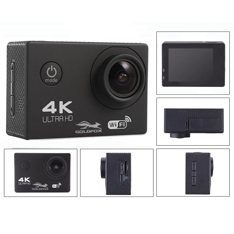 4K камера HD спортивная экшн Wifi 170D угол Go Водонепроницаемая профессиональная на