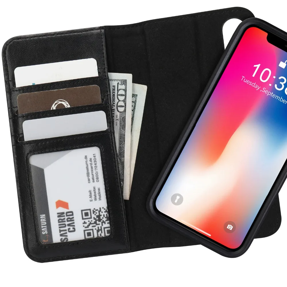 Чехол jisoncase для iPhone X из искусственной кожи, чехол для телефона, карман для карты, RFID блокирующая подкладка, Роскошный чехол для iPhone X, новинка
