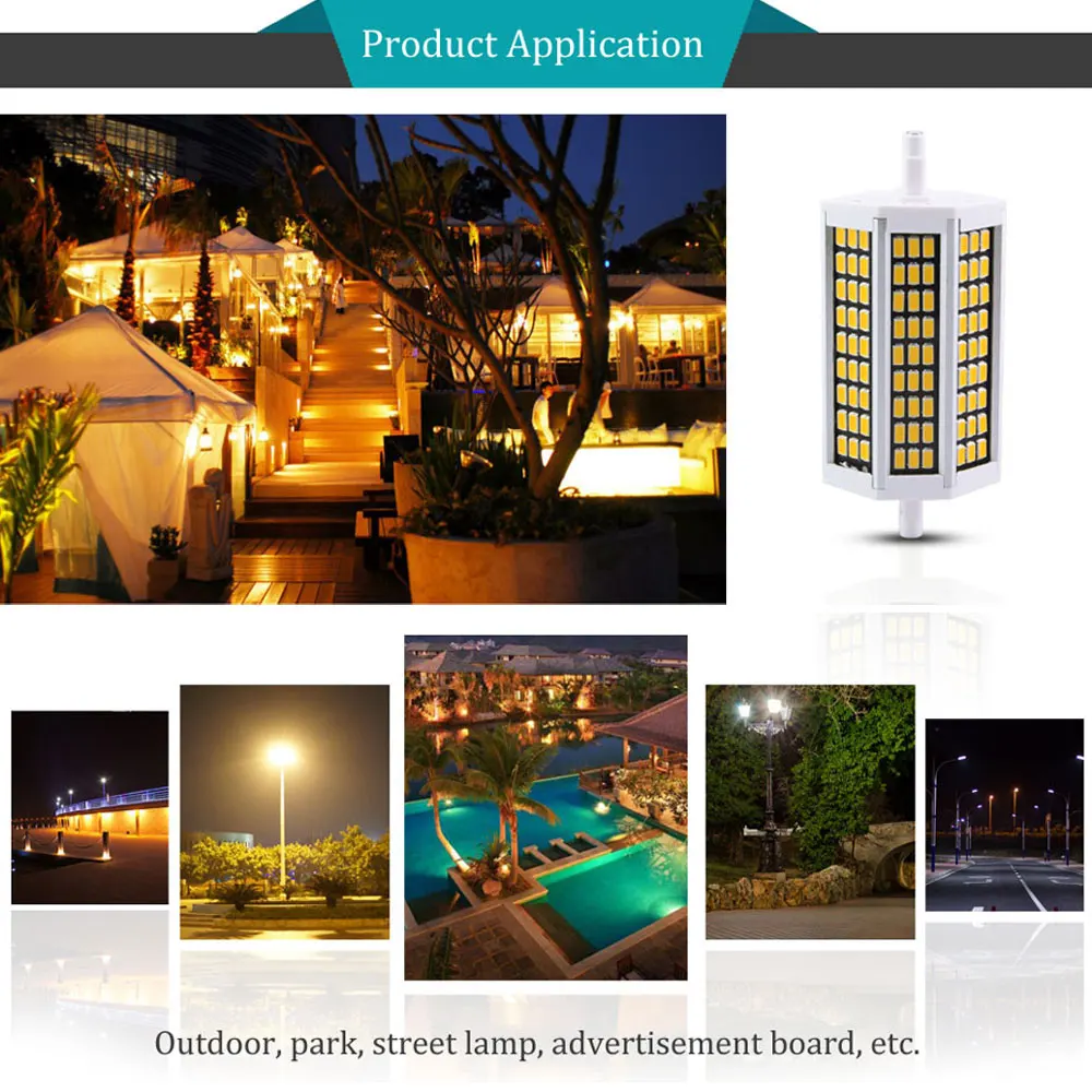 R7S светодиодный прожектор лампады светодиодные трубки 220 В 78 мм 118 135 189 10 Вт 20 25 30 J78