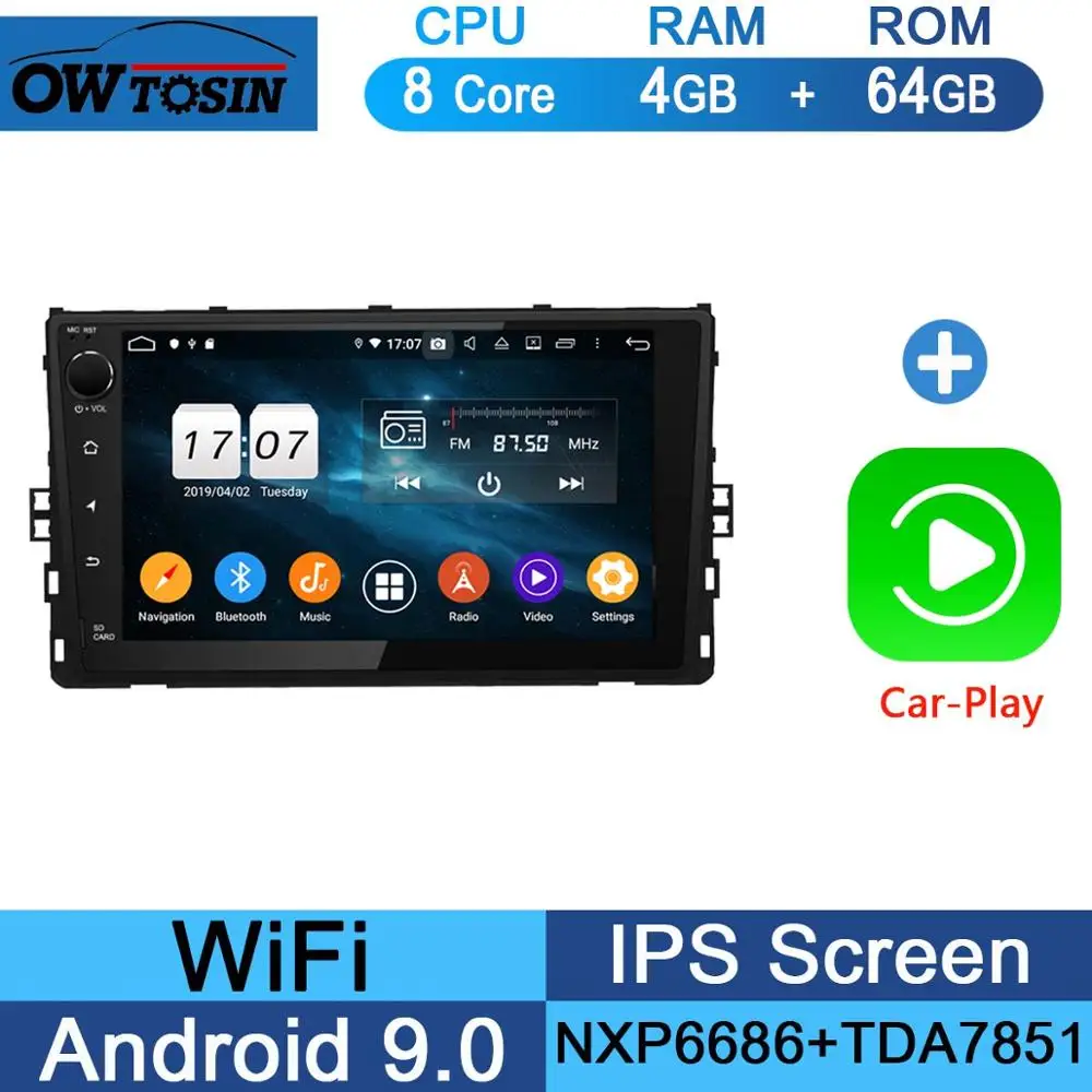 64G CarPlay Android Android 9,0 8 ядерный "ips 4G+ 64G автомобильный проигрыватель с радио и GPS для Volkswagen VW Passat CC Golf Tiguan Polo Jetta DSP CarPlay - Цвет: 64G CarPlay Android