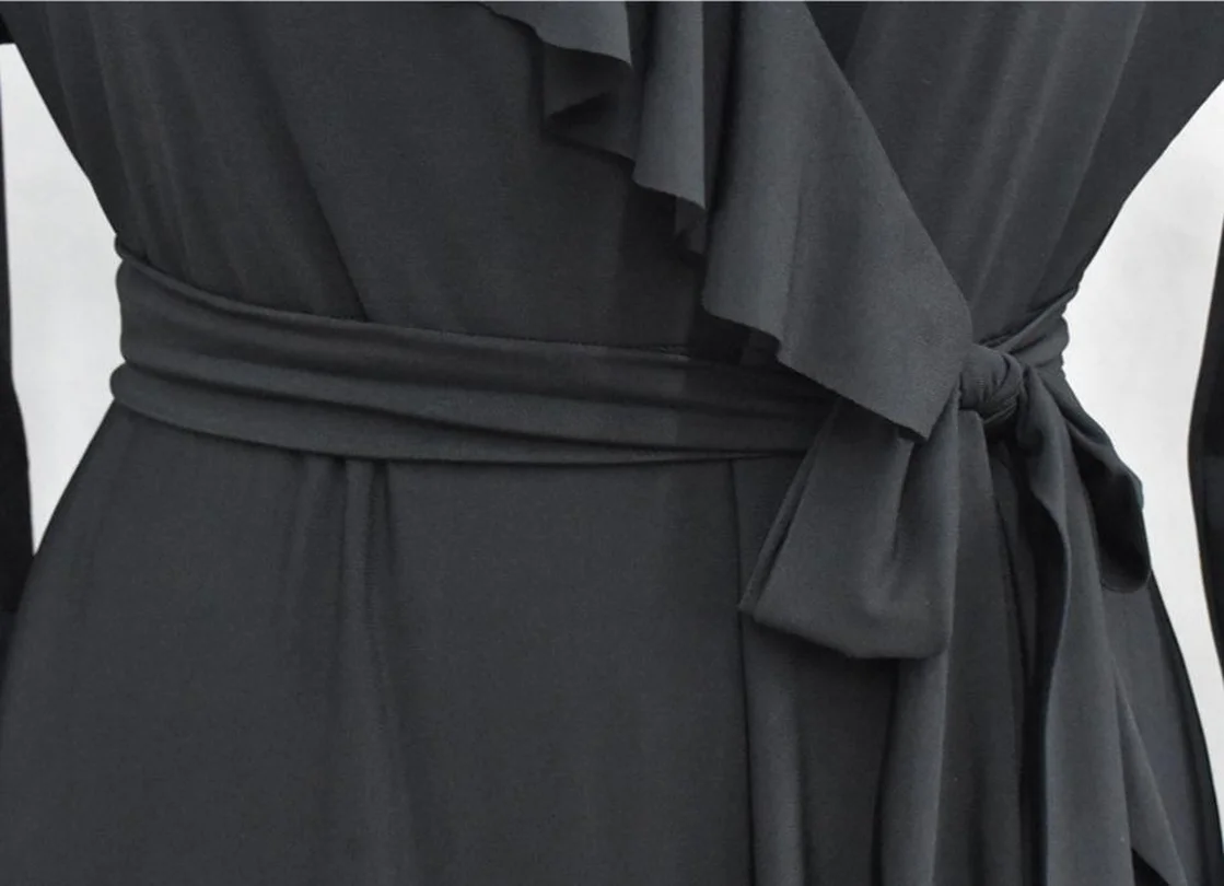 8XL Большие размеры для взрослых Повседневное вечернее платье с оборками