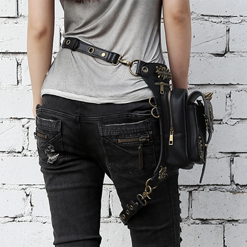 Готическая Панк поясная сумка в стиле хип хоп на плечо дорожная сумочка рок