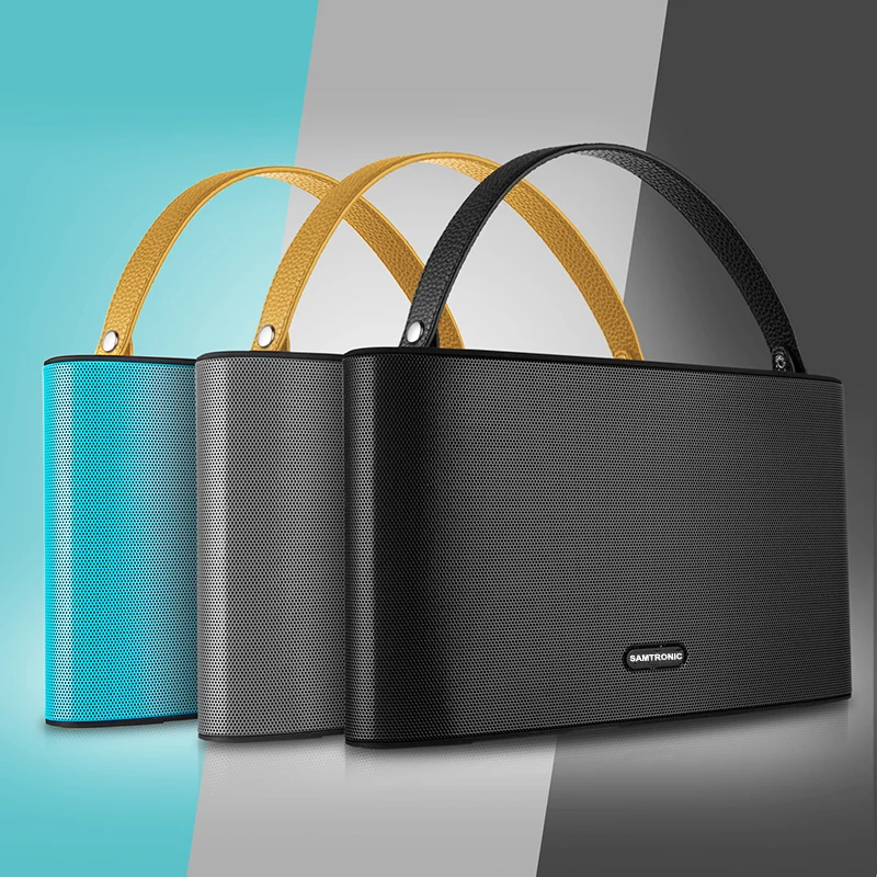 Samtronic T58 портативные беспроводные bluetooth колонки 20 Вт стереозвук FM Super Bass домашняя