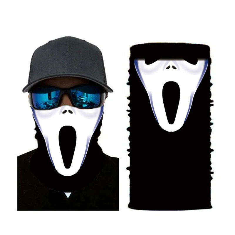 Бесшовная Балаклава 3D волшебный шарф маска для шеи и лица на Хэллоуин призрак