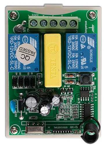 Трубчатые двери гаража мотора/проекционный экран/жалюзи AC 220 V RF беспроводной пульт дистанционного управления переключатель цифровой экран дисплея - Цвет: Черный