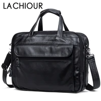 Fashion Genuine Leather Men Office Bag Handbag Business Casual Mens Travel Bag 15 6 Laptop Shoulder Bags Tote Briefcase