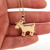 hzew new animal goat pendant necklace two colors sheep necklace