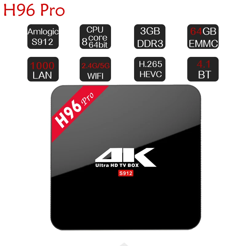 Xinways 3 Гб 64 ГБ android tv box 7 1 Восьмиядерный 4 k Amlogic S912 smart 2 4g/5 ghz Wifi BT4.1|ТВ-приставки и