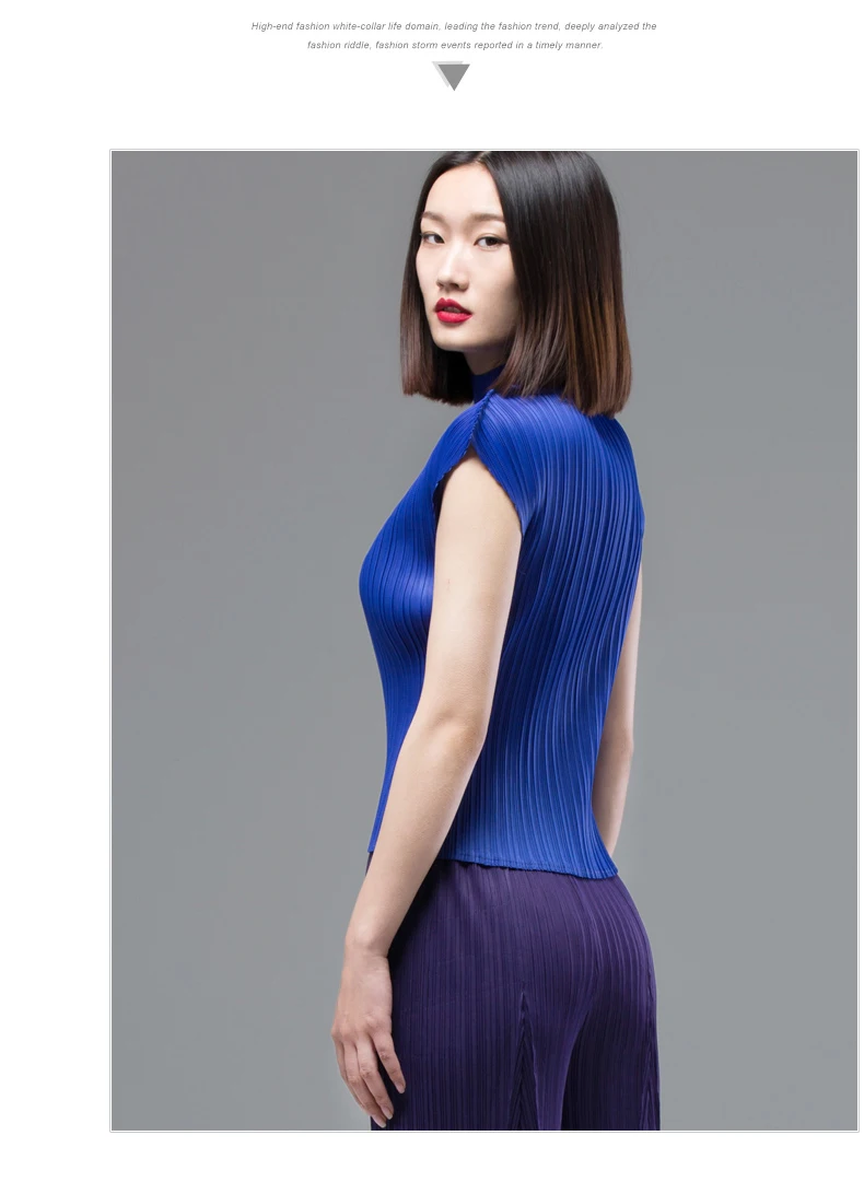 Changpleat, женская летняя футболка, водолазка, Miyak, плиссированная, тонкая, большой размер, женская футболка с коротким рукавом, топы размера плюс, D8656