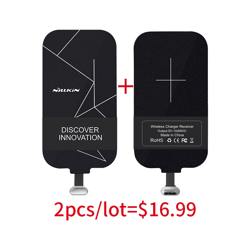 

Nillkin QI Wireless Charging Receiver Micro USB/Type C Adapter For iPhone5S/SE/6/6S/7 Plus for Samsung S7Edge/Note 4x Mi a1 5x