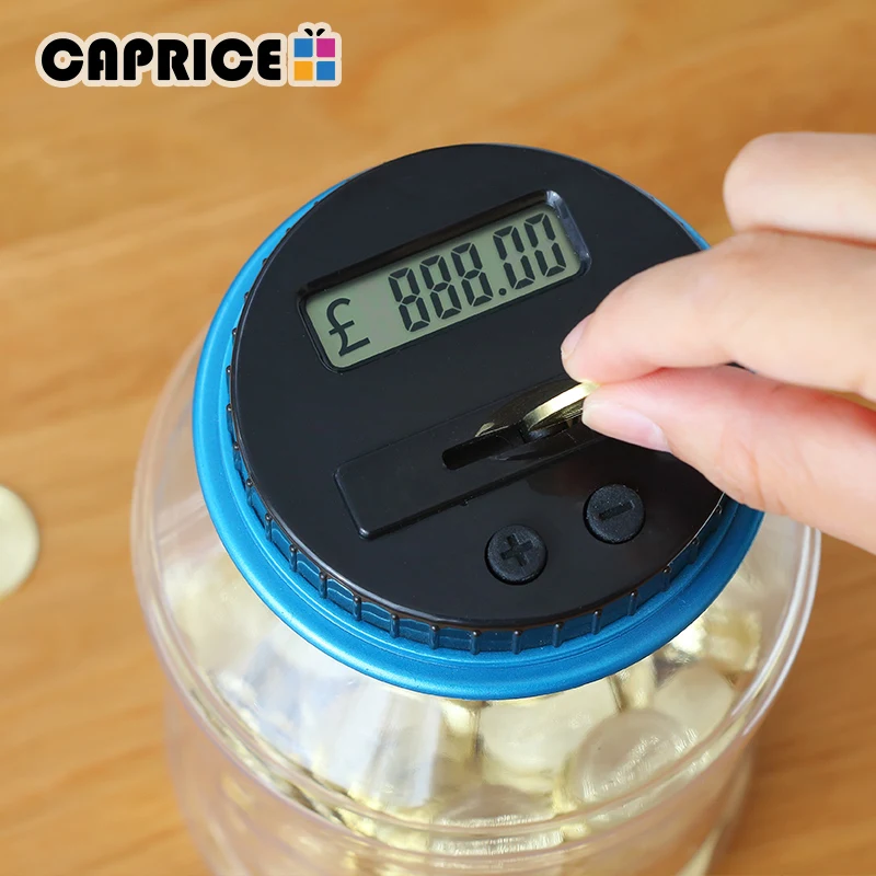 Digital Coin Counting Money Safe Box EURO Saving Storage Jar Transparent Automatically LCD Display Plastic Piggy Bank CXG-PET | Дом и сад