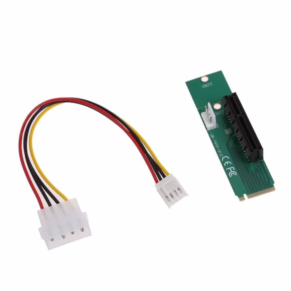 10 шт./лот NGFF M2 в PCI e 4x слот Райзер карта M key M.2 SSD порт к Express адаптер преобразователь