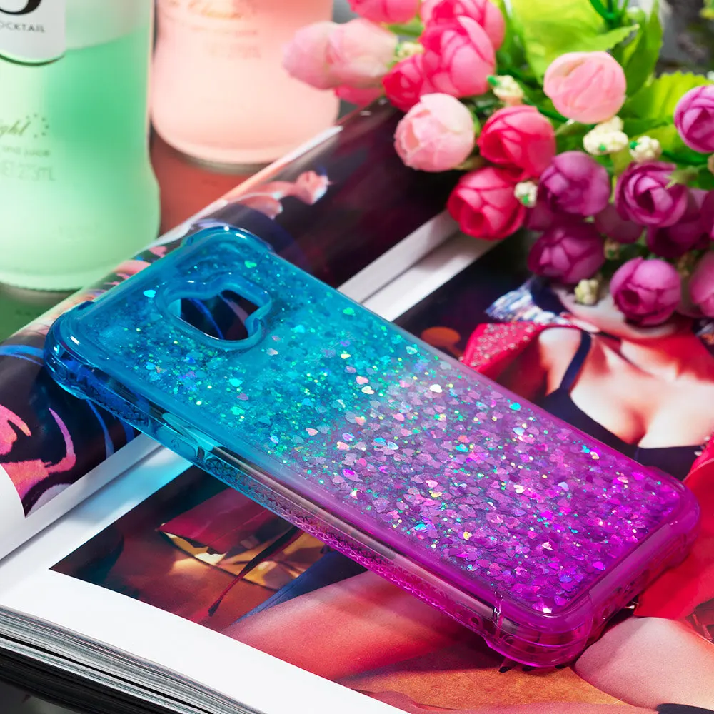 Ударопрочный чехол для Samsung Galaxy J4 J6 Plus J3 J7 2018 с блестящим зыбучим песком |