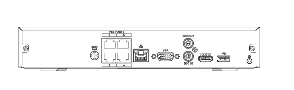 Dahua 4ch 8ch NVR NVR2104HS-P-4KS2 NVR2108HS-8P-4KS2 1U 1 HDD 4 poe порта 8 poe портов Lite 4K H.265 сетевой видеорегистратор