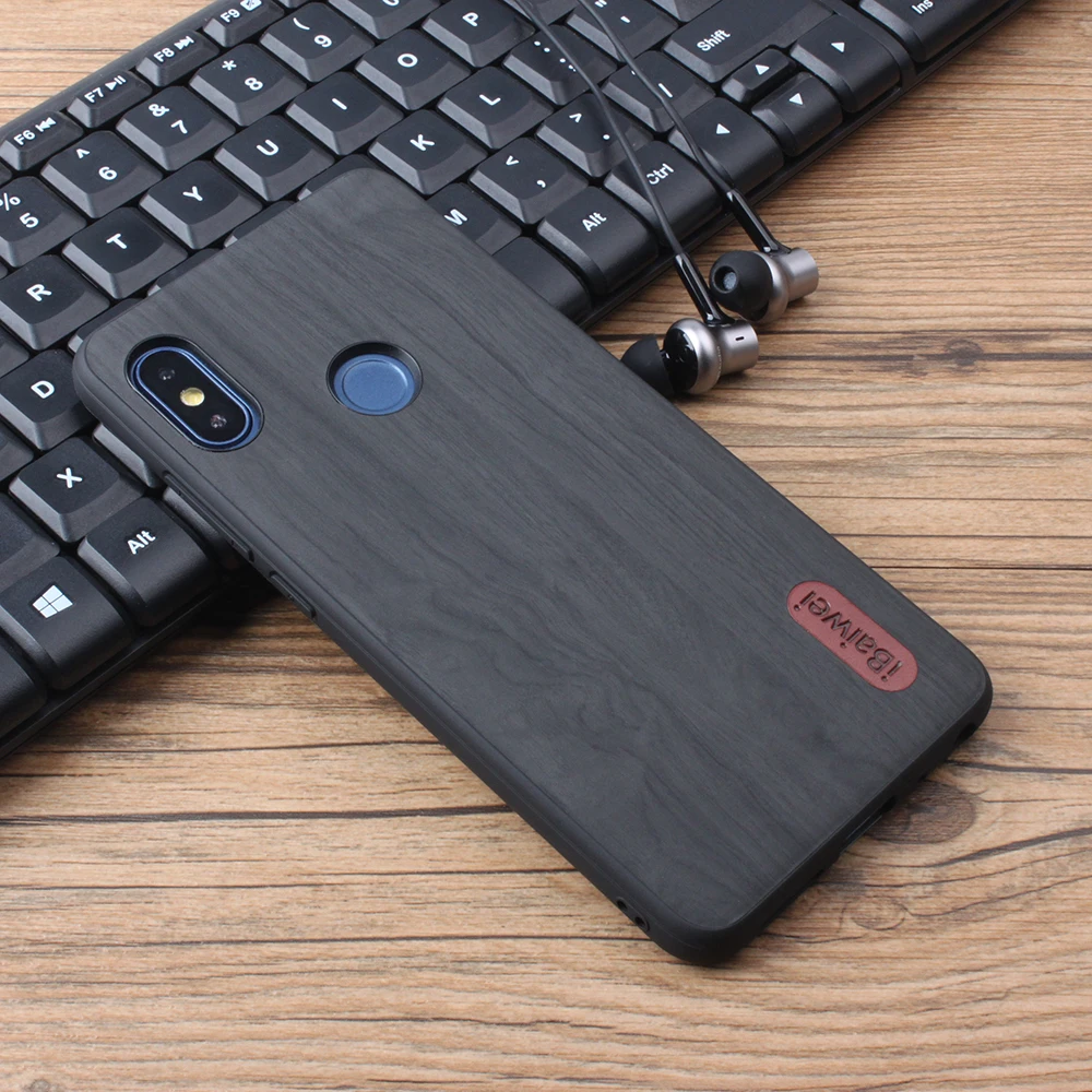 Retro Wood Grain Design Case For Xiaomi Redmi Note 7 Pro TPU Soft Edge &amp PC Back Cover 5 6 Protection |