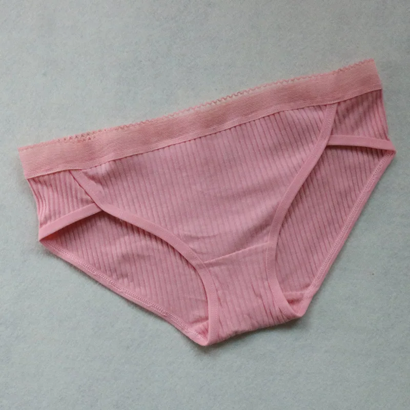 Трусики женские кружевные с низкой посадкой х/б в полоску | Женская одежда
