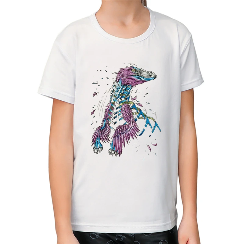 Летняя модная повседневная футболка для девочек с круглым вырезом и коротким