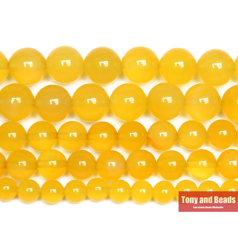 Бусины из жёлтого агата 15 дюймов нить 6 8 10 12 мм|beads free shipping|yellow agatefor jewelry making |