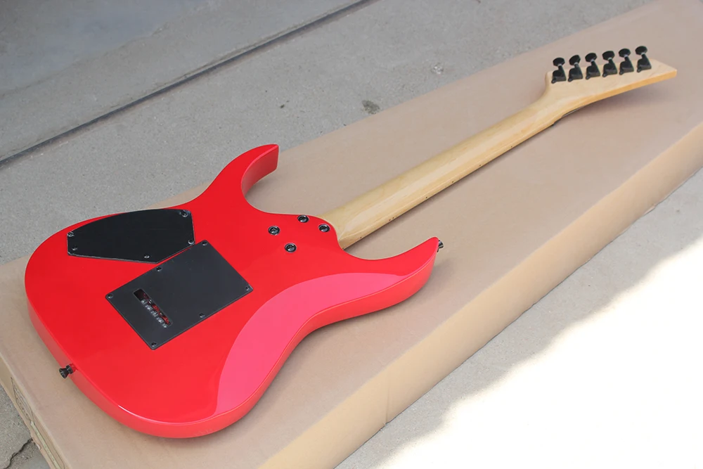Заводская изготовленная на заказ красная электрическая гитара с Floyd Rose HSH