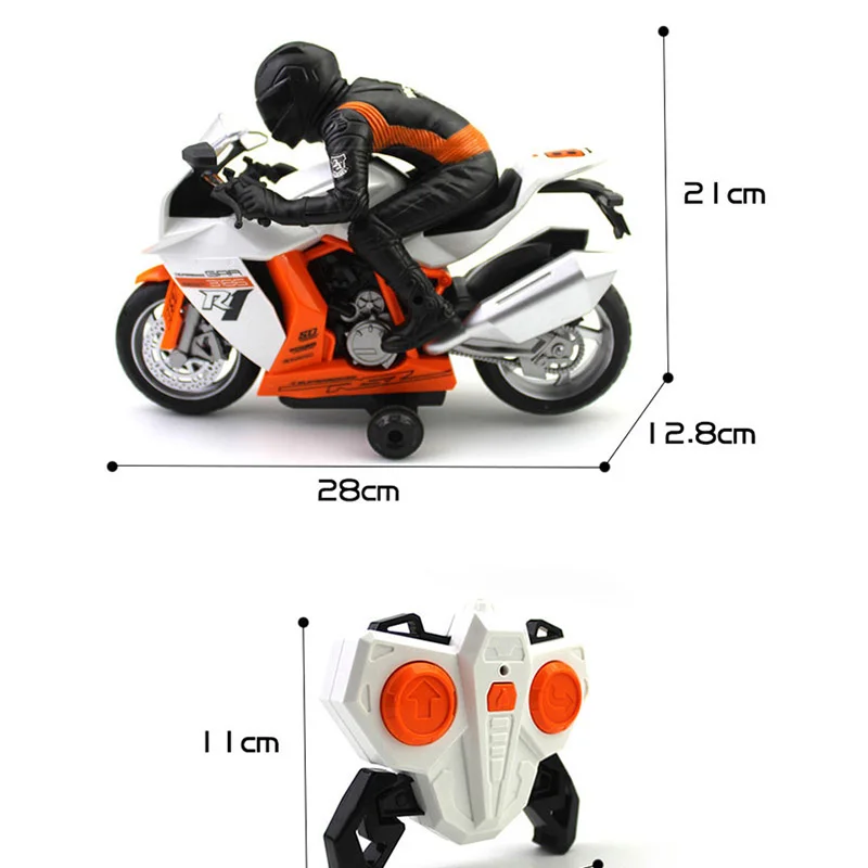 2 4 Ghz Rc мотоцикл трюк дрейф Музыка Led светильник игрушки модели мотоциклов