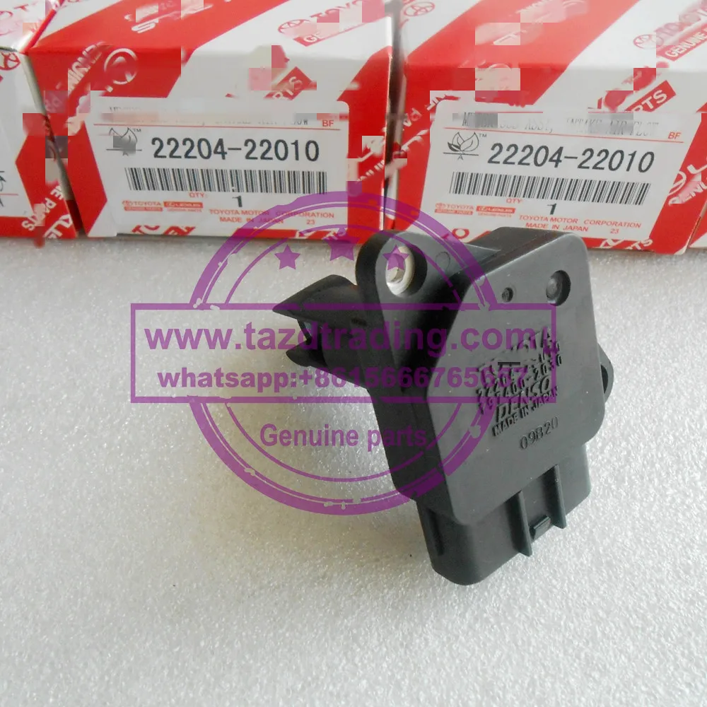 На 100% подлинный и новый расходомер воздуха 2220422010 для RAV4 Yaris Highlander Prius Scion 1ZZ 1NZ 2AZ 22204