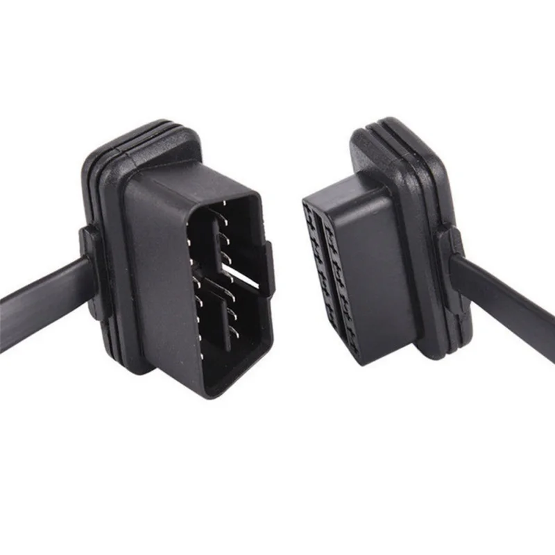 OBD2 локоть 16 PIN плоский провод адаптер кабель OBD удлинитель Полный