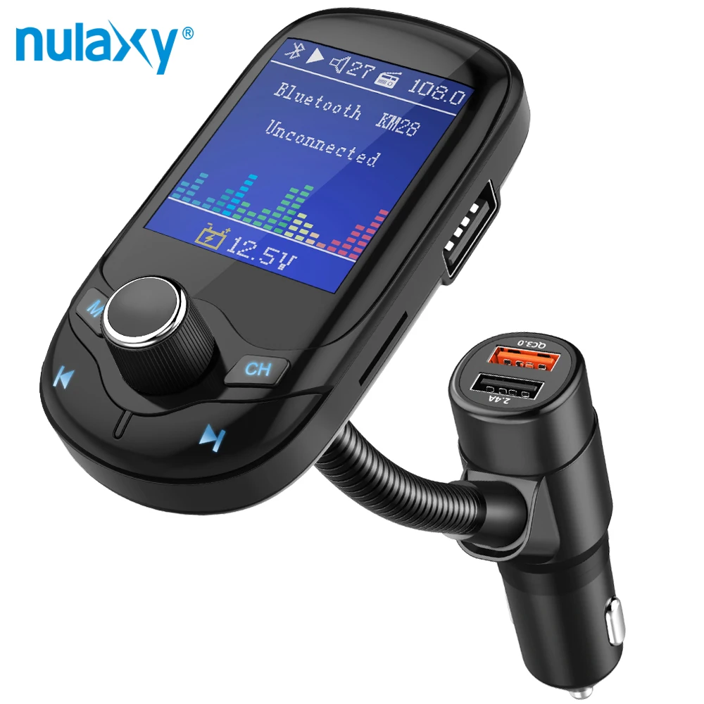 Nulaxy fm-передатчик Автомобильный MP3-плеер 3 USB Беспроводной Bluetooth Handsfree car Kit 1 8