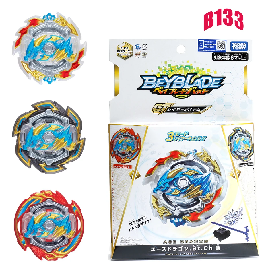 Takaratomy Bey Bay Burst B-133 Dx стартер Ace Rock Gran Dragon Клинок с пусковой установкой игрушки для подарка