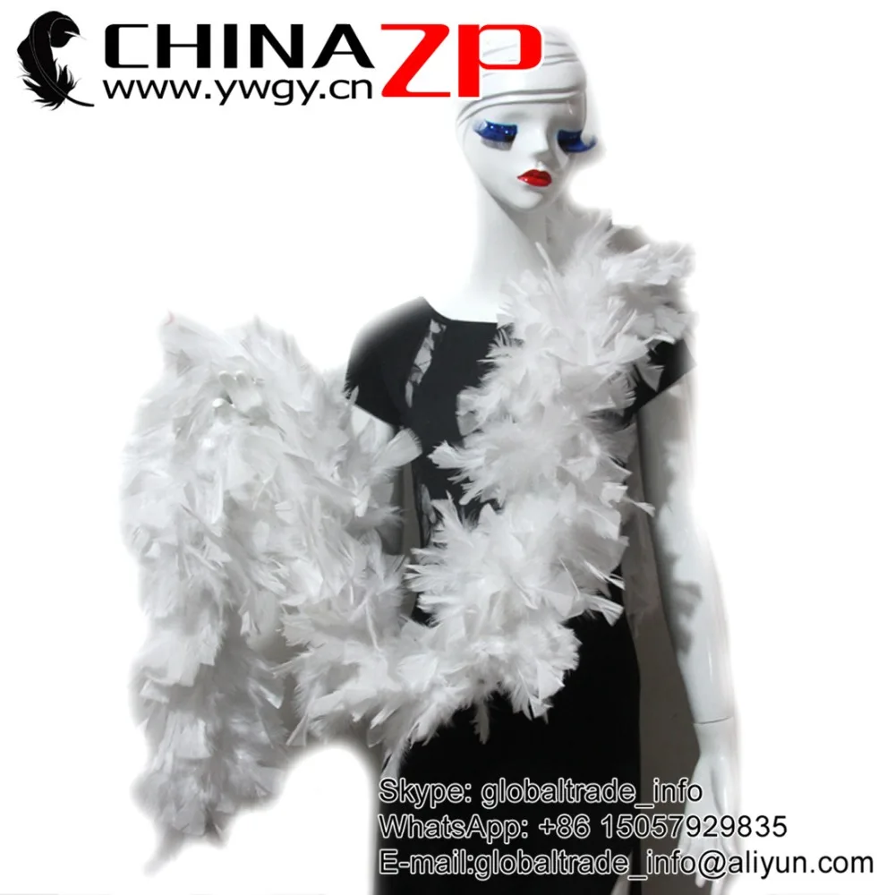 Перья CHINAZP в розничной упаковке очень красивые белые турецкие плоские боа 150