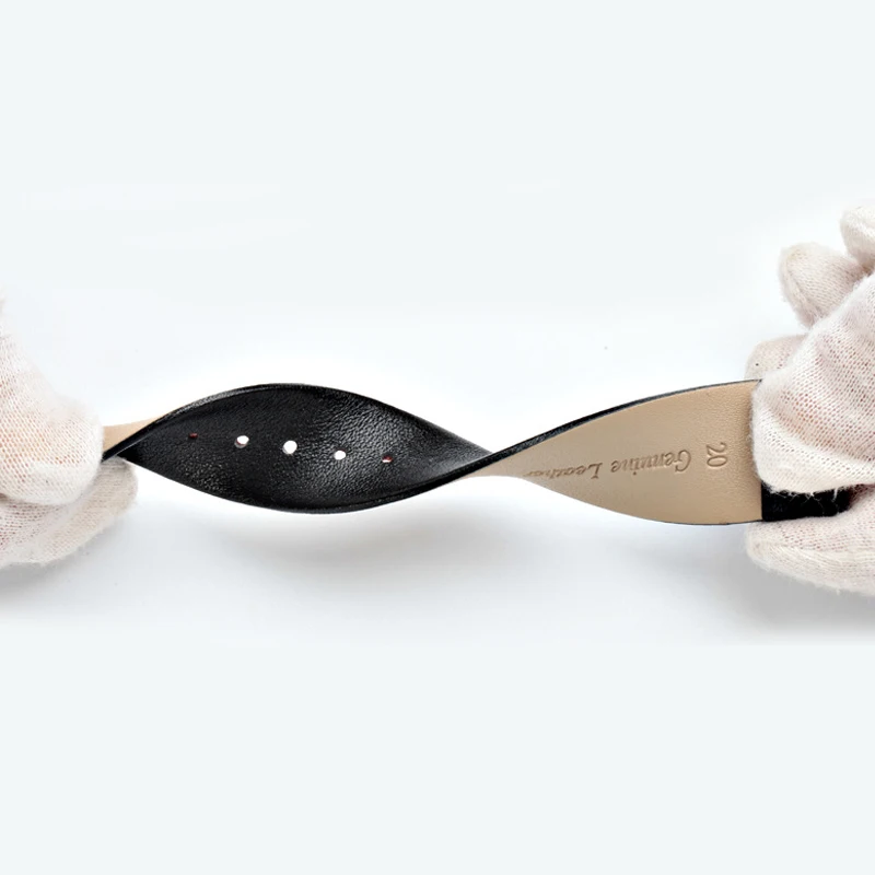 ALK кожаный ремешок для часов браслет бабочка раскладная застежка Пряжка 14 мм 16 18 20