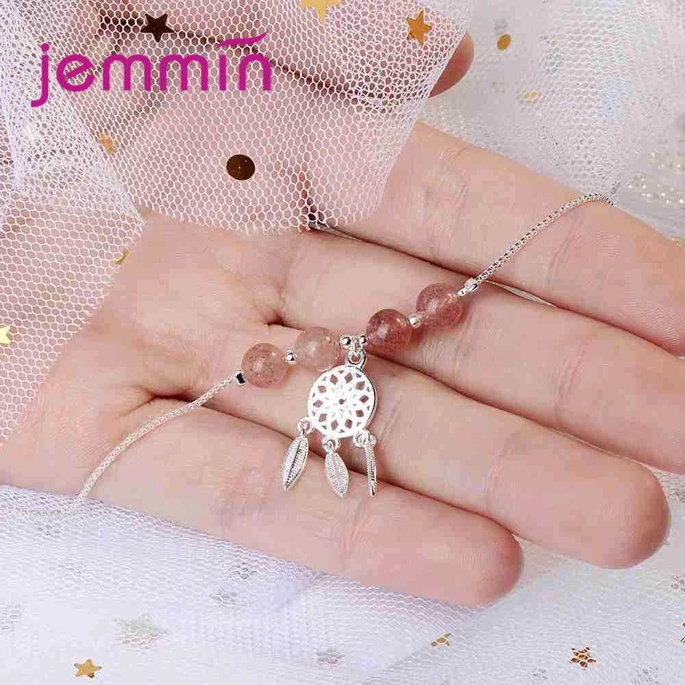 New Arrival 925 Sterling Silver Geometric Pattern Bracelet With Pink Round Crystal Ball Women High Quality Holiday Gift | Украшения и