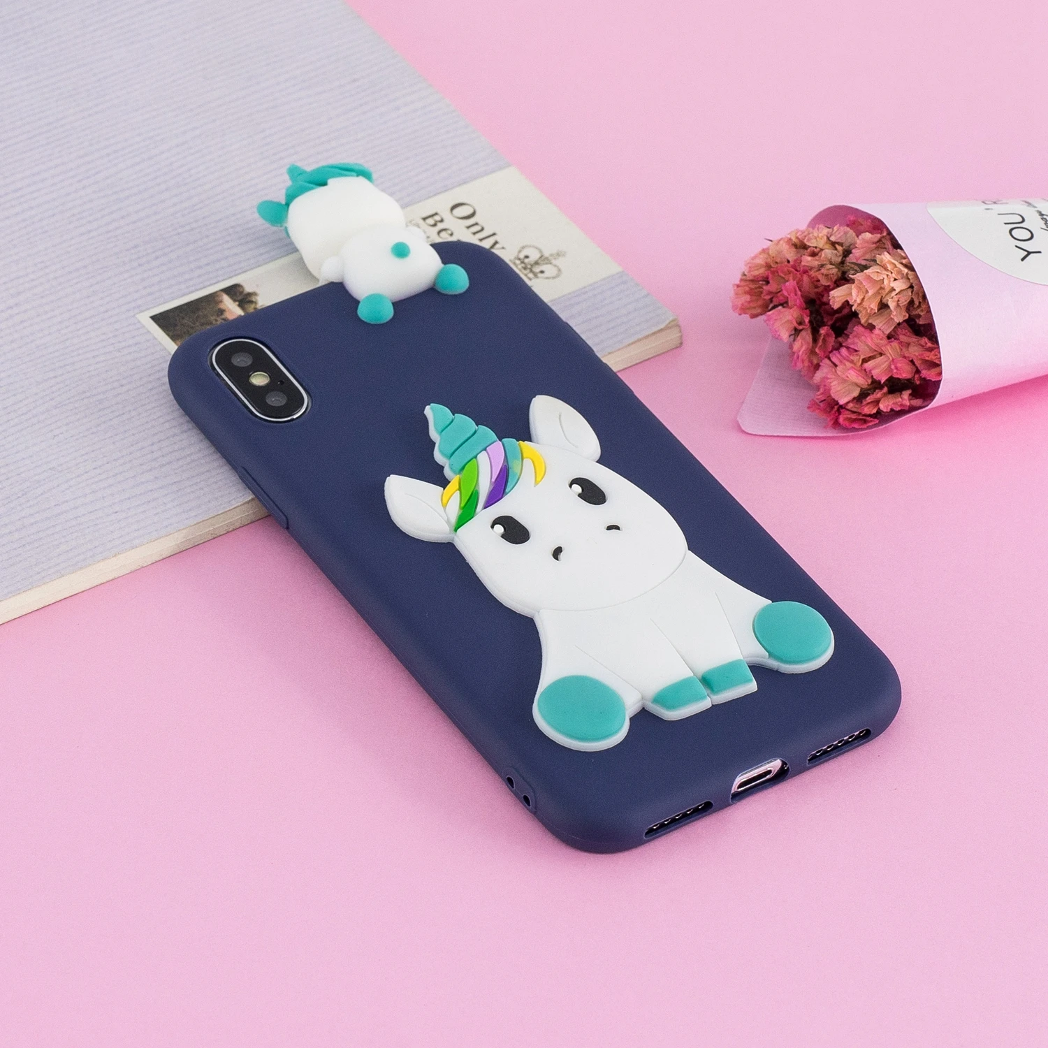 Прекрасный мультфильм 3D Единорог силиконовый чехол для huawei Y3 Y5 P20 Pro Коврики 10 9 Lite Honor 7C 7X 3E наслаждаться 8 7A фотоаппаратов моментальной печати 7S чехол для телефона - Цвет: 7